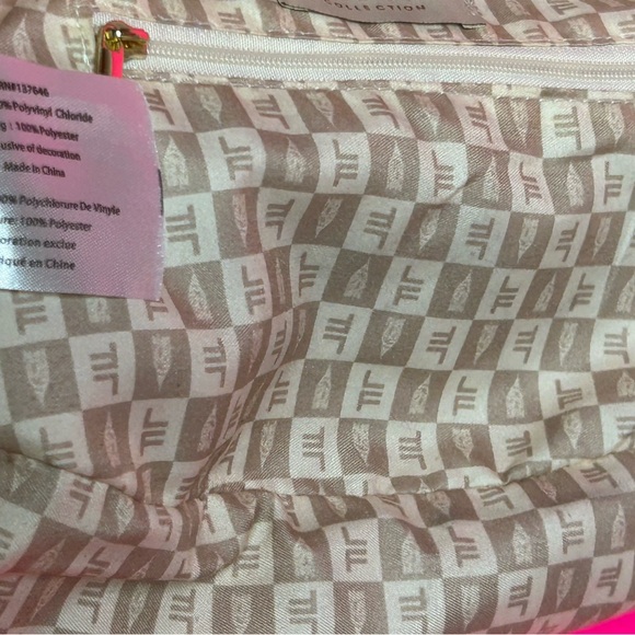 London Fog Pink & Black Snake Print Shoulder Bag w/Wristlet Approx. 11x 7 x 2.5 - Picture 12 of 16